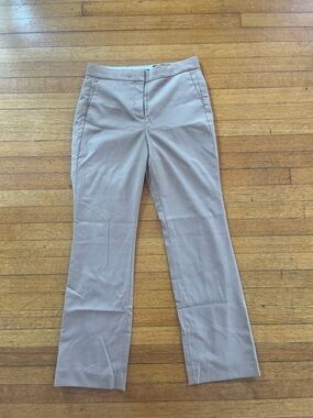 J. Crew Beige/Taupe Dress Pants with White Waistband Detail